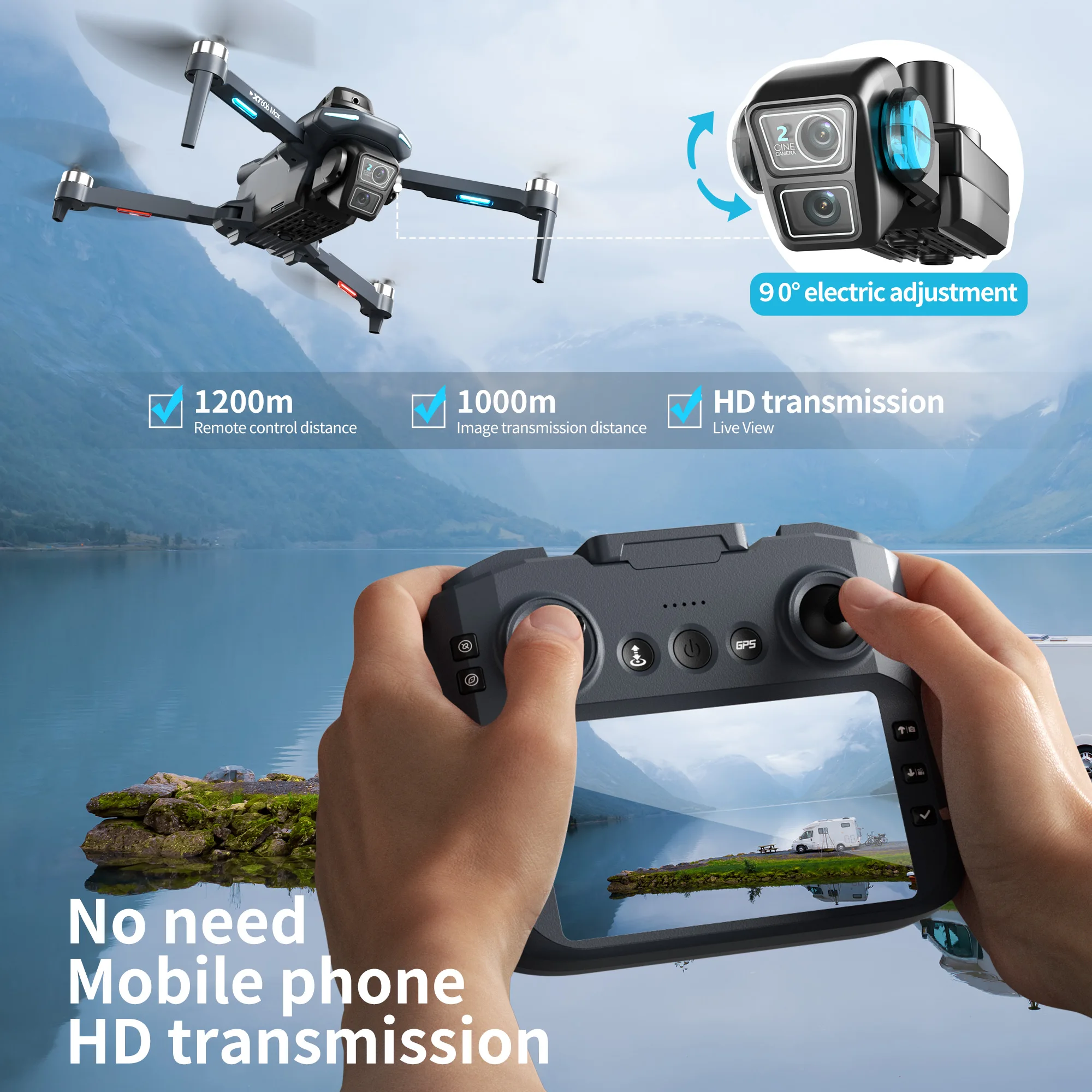 Lenovo XT606 Drone Professiona - Drone Gps Mount recension och pris