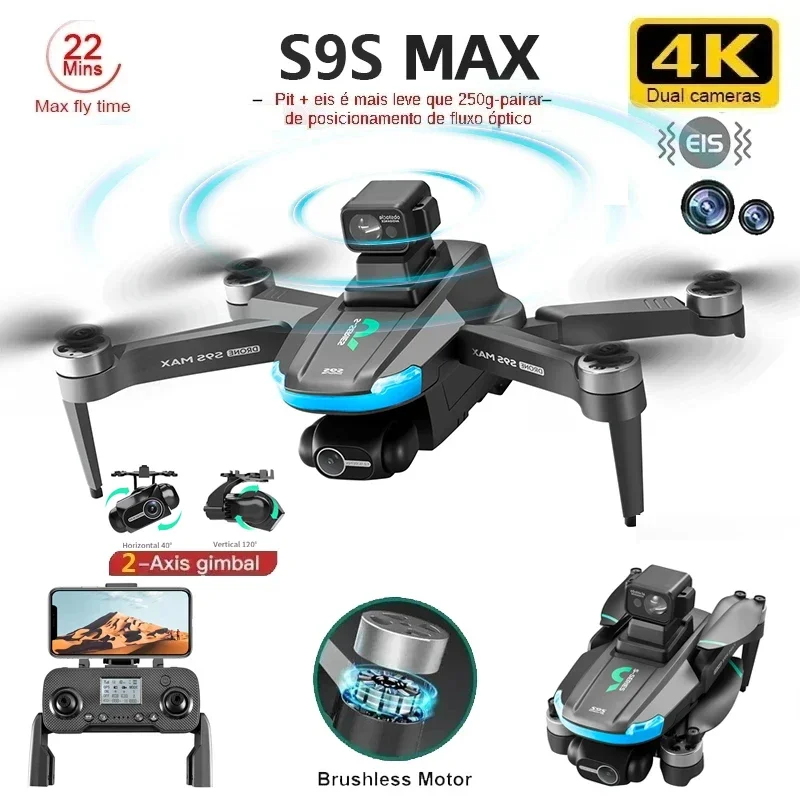 NEW S9S MAX MINI Drone 4K 2-Ax - Drone Gps Mount recension och pris
