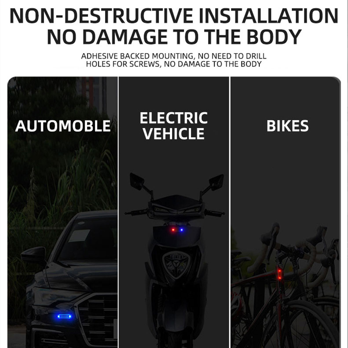 Solar Power Anti-Theft Alarm L - Drone Led Light recension och pris
